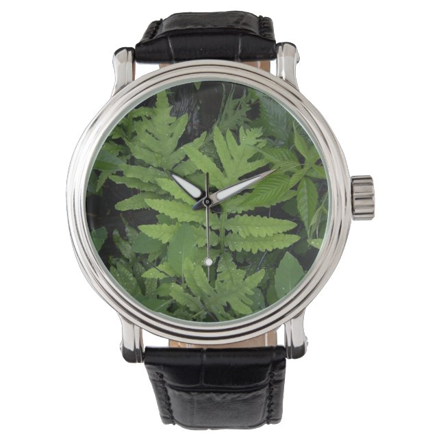 Green Fern Watch Armbanduhr (Vorderseite)