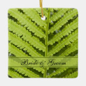 Green Fern Wedding Keramikornament (Vorderseite)