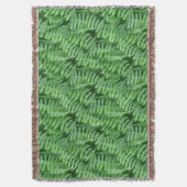 Green Ferns Nature Art Pattern Decke (Vorderseite Vertikal)