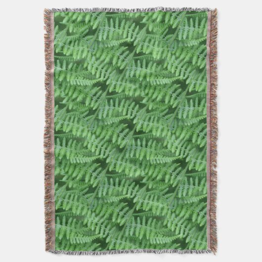 Green Ferns Nature Art Pattern Decke (Vorderseite Vertikal)
