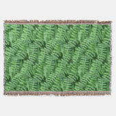 Green Ferns Nature Art Pattern Decke (Vorderseite)