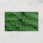Green Ferns Nature Fotografy Business Card Visitenkarte (Rückseite)