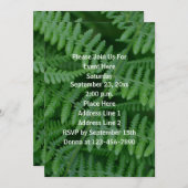 Green Ferns Nature Party Einladung (Vorne/Hinten)