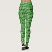 Green Ferns Nature Pattern Leggings (Rückseite)