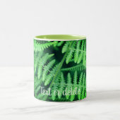 Green Ferns Nature Personalisiert Zweifarbige Tasse (Mittel)