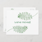 Green Ferns on Custom New Address Postcards Postkarte (Vorne/Hinten)