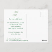 Green Ferns on Custom New Address Postcards Postkarte (Rückseite)