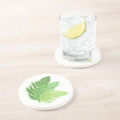 Green Ferns Sandstein Untersetzer (Seite)