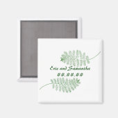 Green Ferns Speichern Sie das Datum der Hochzeitsm Magnet (Vorderseite/Rückseite)