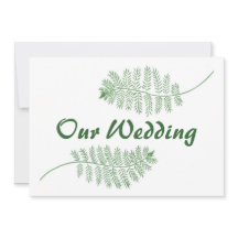 Green Ferns Unsere zweiseitige Einladung zur Hochz