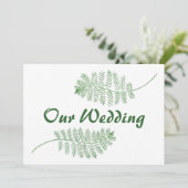 Green Ferns Unsere zweiseitige Einladung zur Hochz (Stehend Vorderseite)