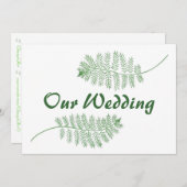 Green Ferns Unsere zweiseitige Einladung zur Hochz (Vorne/Hinten)
