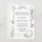 Green Ferns Wedding Einladung (Vorderseite)