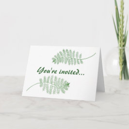 Green Ferns Wedding Einladungen Karten, Vorlage