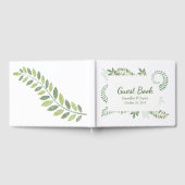 Green Ferns Wedding Guest Book Gästebuch (Voll)