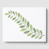 Green Ferns Wedding Guest Book Gästebuch (Rückseite)