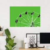 Green Ferris Wheel Poster (Heimbüro)