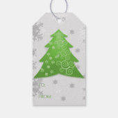 Green Festival Weihnachtsbaum-Geschenk-Tag Geschenkanhänger (Rückseite)