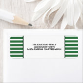 Green Festivals Stripes Holiday Labels (Insitu)