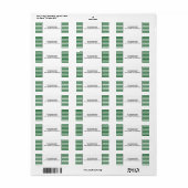 Green Festivals Stripes Holiday Labels (Vorne)