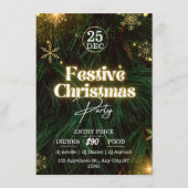 Green Festivals Weihnachts-Party-Poster Begleitkarte (Vorderseite)