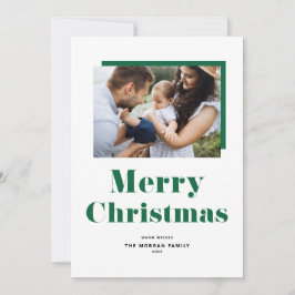 Green Festive Bold Typografy Weihnachtsgeburtshaus Feiertagskarte