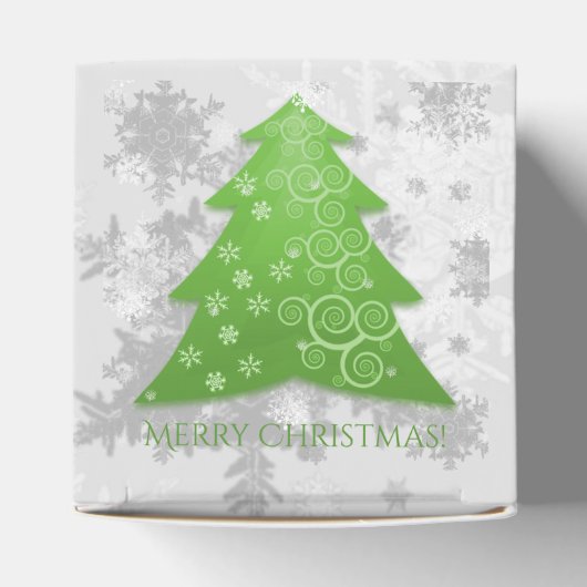 Green Festive Christmas Tree Favor Box Geschenkschachtel (Oben)
