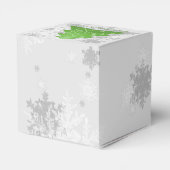 Green Festive Christmas Tree Favor Box Geschenkschachtel (Rückseite)