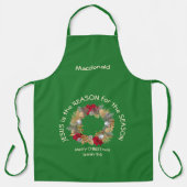 Green Festive JESUS IST DER GRUND FÜR DIE Weihnach Schürze (Vorderseite)