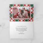 Green Festive Kariert Pattern Frohe Weihnachten Fo (Innenseite)