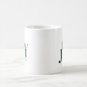 Green Festive Minimalistisch Joy Typografy Holiday Kaffeetasse (Mittel)