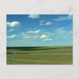 Green Field and Cloudy Blue Sky, Colorado Postkarte