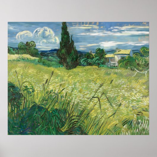 Green Field Vincent van Gogh Poster (Vorne)