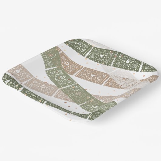 Green Fiesta Geburtstagspartei Teller (Gewinkelt)