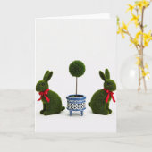 Green Figures Topiary Art Card Karte (Gelbe Blume)