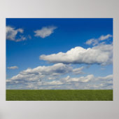 green filed, blue sky, white cloud poster (Vorne)
