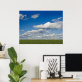 green filed, blue sky, white cloud poster (Heimbüro)