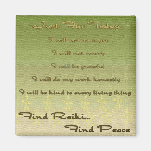Green Find Reiki Magnet (Vorne)