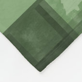 Green Fir Tree Plaid With Custom Name Christmas Fleecedecke (Ecke)
