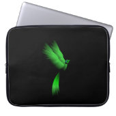 Green Fire Bird Laptopschutzhülle (Vorderseite)