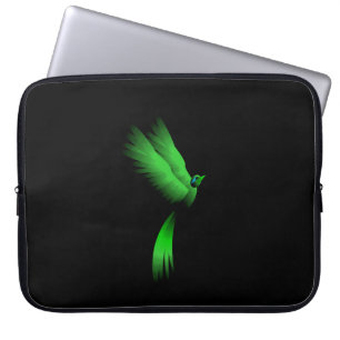 Green Fire Bird Laptopschutzhülle