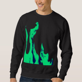 Green fire – Grünes Feuer – Flamme Flame Flames Sweatshirt