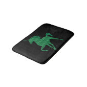 Green Fire Unicorn Bath Mat Badematte (Schrägansicht)