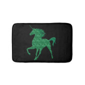 Green Fire Unicorn Bath Mat Badematte (Vorderseite)