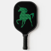 Green Fire Unicorn Pickleball Schläger (Rückseite)