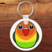 Green Fischer lovebird Schlüsselanhänger (Vorderseite)