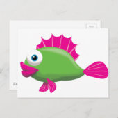 GREEN FISH POSTKARTE (Vorne/Hinten)