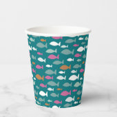 Green Fish Shoal Pappbecher (Vorderseite)