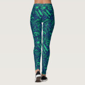 Green Fishing Muster 10.w D Blue BG Leggings (Rückseite)