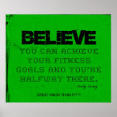 Green Fitness Poster - Glaube! (Vorne)